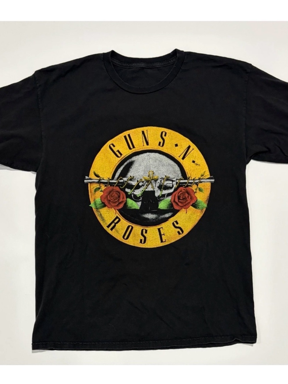 Guns N Roses Black Graphic Band Tee size Large